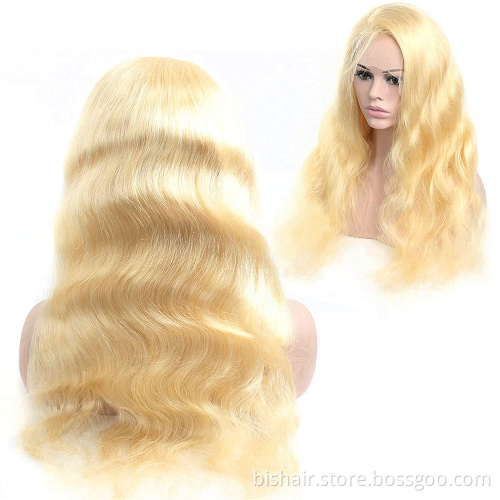 613 Honey Golden Wig 30 32 inches 13x4 Lace Forehead Wig Brazil Remy Body Wavy Lace Front Wig Ladies Human Hair 100%human hair